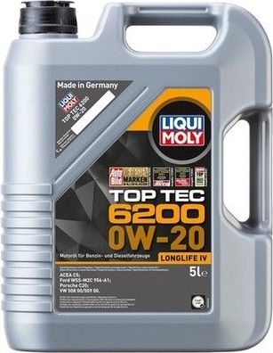 LIQUI MOLY Top Tec 6200 0W-20 | 5 L Synthesetechnologie Motoröl Art.-Nr.: 20781