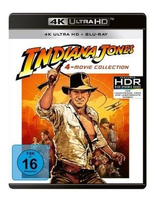 Indiana Jones - 4-Movie Collection (4 4K Ultra HDs) + (4 Blu-rays) + Bonus