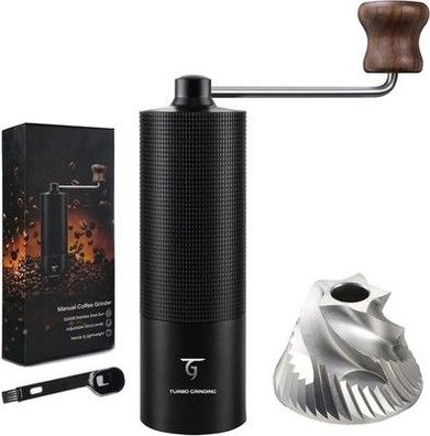 SUNYA Kaffeemühle Manuell mit Kaffeerezeptbuch Edelstahl Handkaffeemühle MCG-02