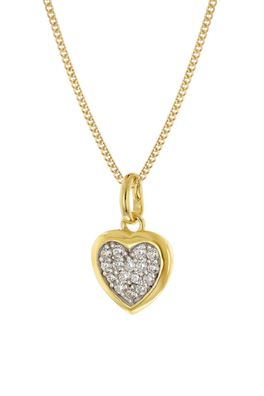 trendor Schmuck Damen Herz-Anhänger Gold 333 mit goldplattierter Panzerkette 68430