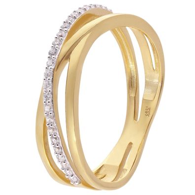 trendor Schmuck Damenring Gold 333/8K Zirkonia-Ring 68452