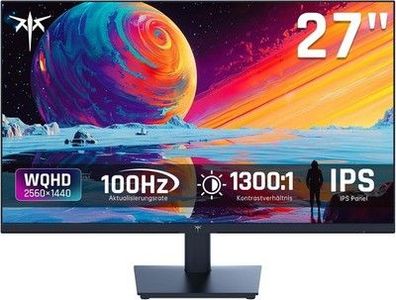KTC Monitor 27 Zoll, QHD 2K 100Hz (OC 120Hz) IPS Panel Anti-Blaulicht, 350 cd/m²