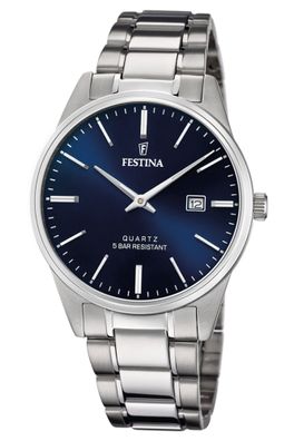 Festina Herren-Armbanduhr Quarz Stahl/Blau F20511/3