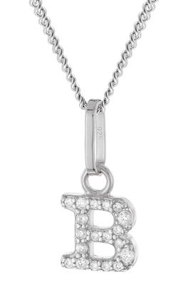 trendor Schmuck Damen-Halskette mit Buchstabe B Anhänger 925 Silber Rhodiniert 28240