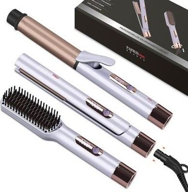 PARWIN PRO BEAUTY 3 In 1 Styling Set, Beinhaltet Glätteisen 25mm Lockenstab 32mm