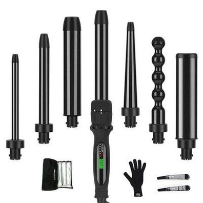 Parwin Pro Beauty Lockenstab, 7-in-1 professionell Haarstyling-Geräte 100-230 °C