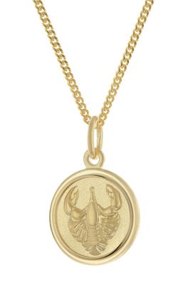 trendor Schmuck Kinder Sternzeichen Krebs Gold 333 mit vergoldeter Kette 28468-07