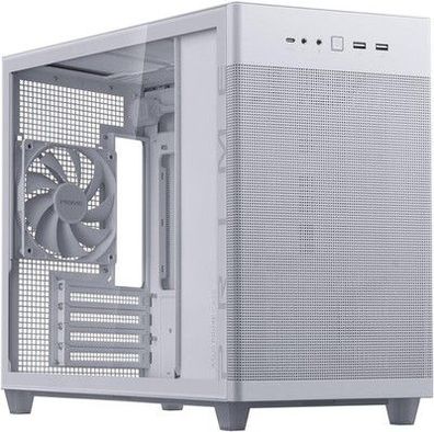 ASUS Prime AP201 Tempered Glass MicroATX Gehäuse weiß 33 Liter, USB-C Anschluss