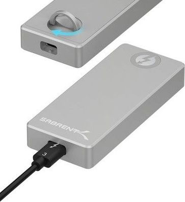 Sabrent Thunderbolt NVMe Gehäuse, m2 SSD Adapter 40Gbps (M-Key) Werkzeuglos
