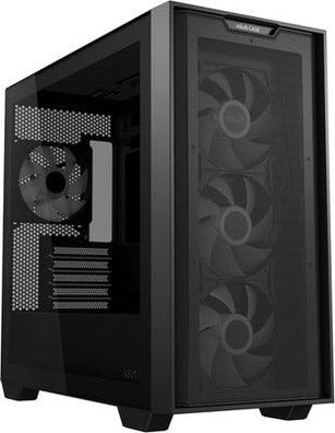 ASUS A21 Plus TG ARGB microATX PC Gehäuse 360-mm-Radiatoren, 380-mm-Grafikkarten