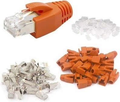 VCE 10 Stk. RJ45 Stecker CAT7 CAT6A, 10X Netzwerkstecker POE Lan Stecker 10GBit