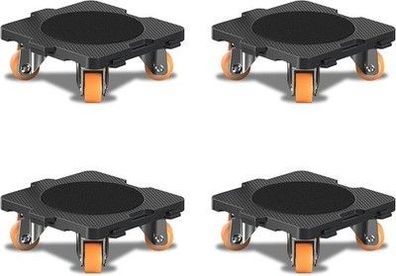 ONEON 4 Pack Möbelroller Transportrollen, 360 Grad drehbar 75kg belastbar Rollen