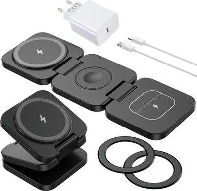 KU XIU X55 Induktive Ladestation für Samsung, 3 in 1 Wireless Charger Kabellos