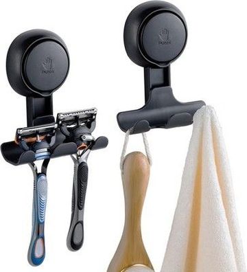 TAILI Dusche Rasiermesser Halter Saugnapf Haken 2 Pack Vakuum Saug Rasiermesser