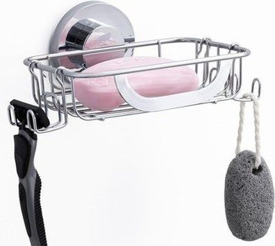 TAILI Dusche Seifenschale mit Haken, Saugnapf Seifenhalter für Wand, bis 5 KG