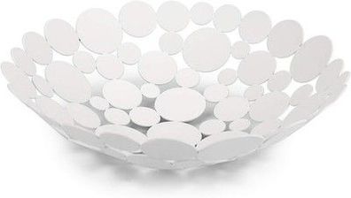 Sumnacon modern Obstkorb aus Metall, Obstschale für Küche und Esstisch Weiß