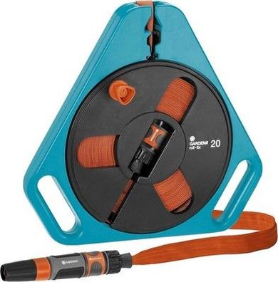 Gardena Classic roll-fix Flachschlauch 20: Ø 12 mm in Kassette, inkl. Spritze