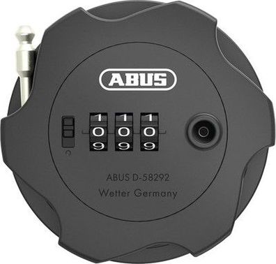 ABUS Kabelschloss Combiflex Adventure – Schloss - 75 cm Stahlkabel, schwarz