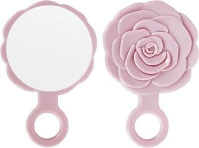 Funerom Runder Rosebud Kleiner Handspiegel Handspiegel (Rosa, 16,3 x 10,7 cm)