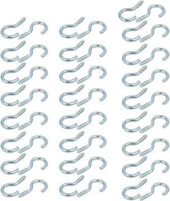 Sourcing map 50x Ösen Haken Schrauben Sortiment Schraubhaken Ösenhaken Set
