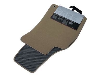 Original Audi Fussmatten A4 8E Velours Teppich Twist Beige Cabrio vorne Textil