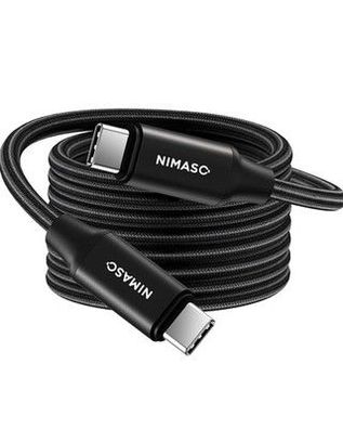 Nimaso USB C auf USB C Kabel 3.1 Gen 2 10 Gbit/s, 100W 20V/5A -2 Meter, schwarz