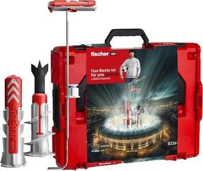 Fischer L-Boxx DuoLine, praktische Box mit 833 leistungsstarke Teilen, Zubehör