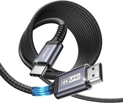 JSAUX USB C auf HDMI Kabel 5M, USB Typ C zu HDMI 4K UHD Kabel(Thunderbolt 3)