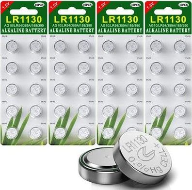 GutAlkaLi 40x AG10 LR1130 1.5V Alkaline Knopfzelle Batterien ohne Quecksilber