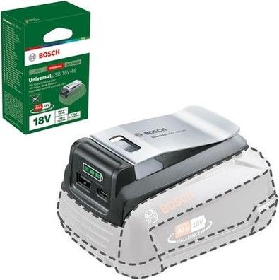 Bosch USB Adapter UniversalUSB 18V-45 USB-C/USB-A Power Adapter/Power Bank; 18V