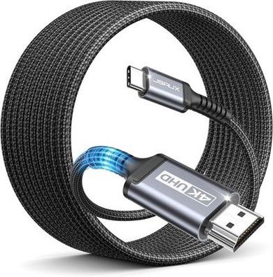 JSAUX USB C auf HDMI Kabel 4M, USB Typ C zu HDMI 4K UHD Kabel (Thunderbolt 3)