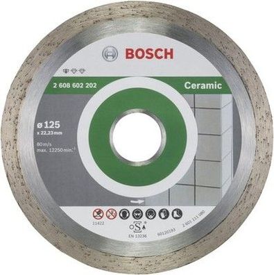 Bosch Professional 1x Diamanttrennscheibe Standard (Ø 125 x 22,23 x 1,6 x 7 mm)
