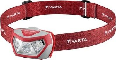 VARTA Stirnlampe LED inkl. 3x AAA Batterien Kopflampe, Outdoor Sports H20 Pro