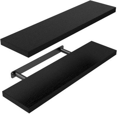 Storemic Wandregal Regalbrett schwarz 60cm, Regale für die Wand 2er-Set, 20kg