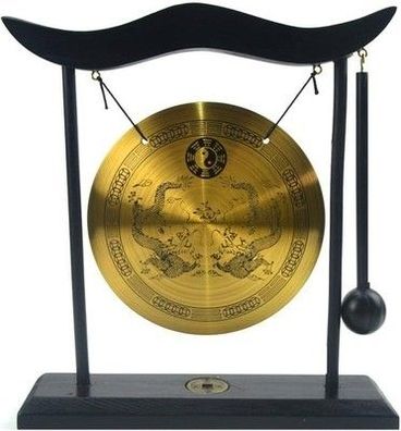 Gong mit Schlägel Tragbare Messing Gong Klein Tamtam Gong (19 x 5 x 20 cm)
