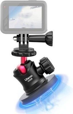 ULANZI Magnetische Kamerahalterung für Action-Kamera, 360° drehbarem Kugelkopf