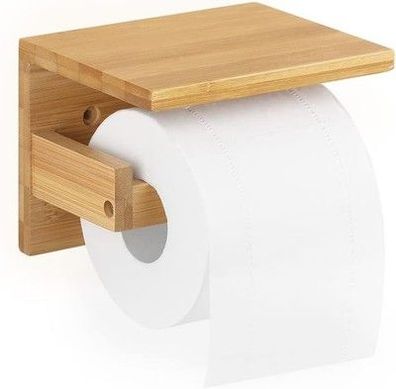Ecooe Toilettenpapierhalter, Bambus Papierhalter, Wandhalter Papierrollenhalter