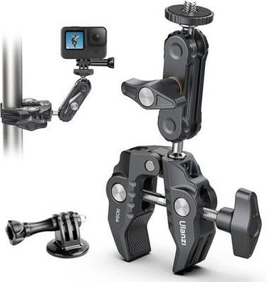 ULANZI R094 Super Clamp Crab mit 360° Doppelkugelkopf – Klemmhalterung Kameras