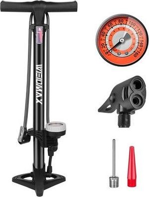 Hochdruck Standpumpe Fahrradpumpe, Ergonomische Fahrradpumpe Ventilkopf, 160 psi