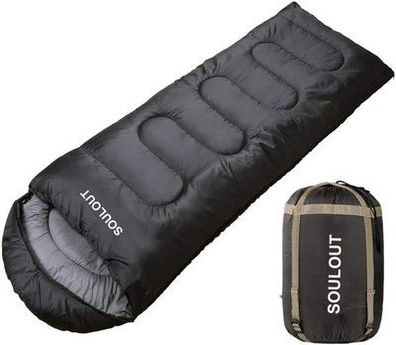 Soulout Outdoor Schlafsack 3-4 Jahreszeiten Wasserdichter 83cm x 220cm 0-25 Grad