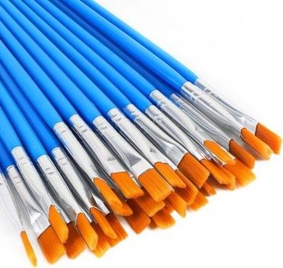 Halobios 30-teiliges Pinselset, Flache Nylon Acrylfarben Pinsel für Zeichnen
