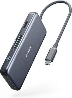 Anker USB C Hub, 341 Adapter (7-in-1), 4K HDMI, 100W Power Delivery, USB C
