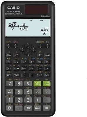 Casio FX-87DE PLUS-2 Wissenschaftlich-Technischer Schulrechner, Schwarz, Schule