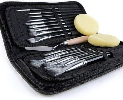ARTIFY 15-teiliges Pinsel-Set, mittlere Serie, inklusive Pop-Up-Tragetasche