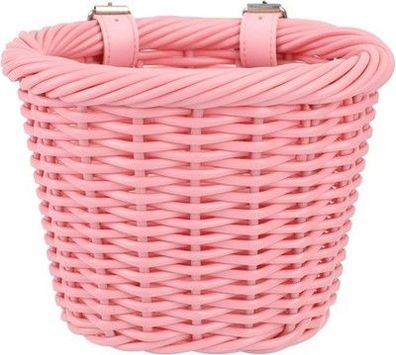 MEGHNA Klein Fahrradkorb Rollerkorb Kinder Laufrad Vorderer Lenkerkorb Pink