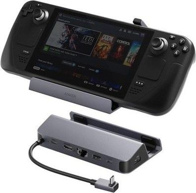 Anker Ladestation für Steam Deck/ROG Ally, 6-in-1-Ladestation, USB-C-Hub 4 K@60
