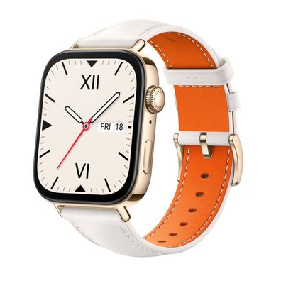 Watch Fit 3 (Solo-B19V), Smartwatch gold/weiß, Leder-Armband in weiß