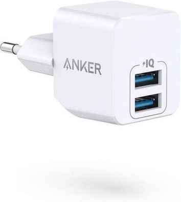 Anker PowerPort Mini Duales Wand-Ladegerät, Extrem kompaktes USB-Ladegerät, 2,5A