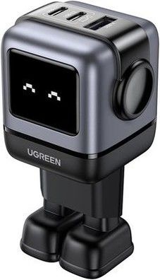 UGREEN UNO USB C Ladegerät, 65W USB C Netzteil 3-Port GaN Schnellladegerät LED