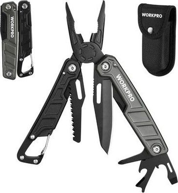 Workpro Multifunktionszange 11-in-1 Faltbar Multitool Werkzeug Edelstahl Outdoor